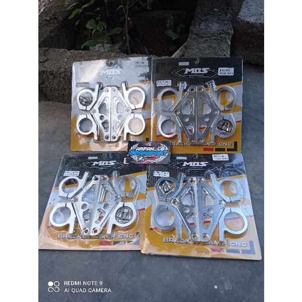Pangkon lampu depan kupingan + cincin CNC as 31 MOS