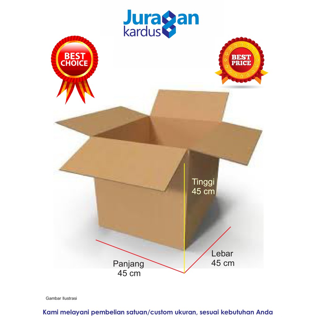 

Kardus Polos 45x45x45 cm