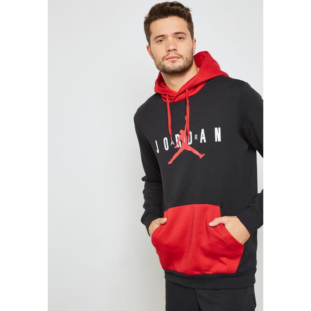 Jaket Hoodie Air Jordan - Kombinasi Hitam-Merah