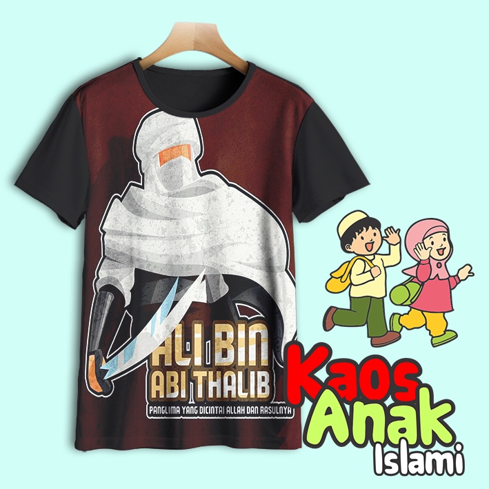 Kaos Anak Islami Ali Bin Abi Thalib | baju Anak Islami Ali Bin Abi Thalib