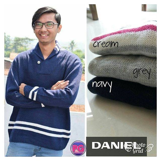 DANIEL SWEATER / Sweater Rajut Pria / Baju Rajut / Rajut Stripe / Baju Rajut Pria / Rajut Korea