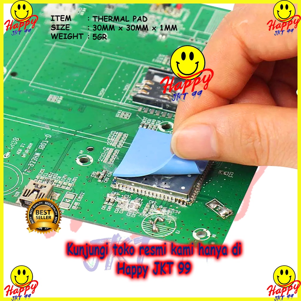 [ HAPPY JKT 99 ] PENDINGIN THERMAL PAD 3X3 HIGH QUALITY CHIPSET VGA CPU LAPTOP PROCESSOR