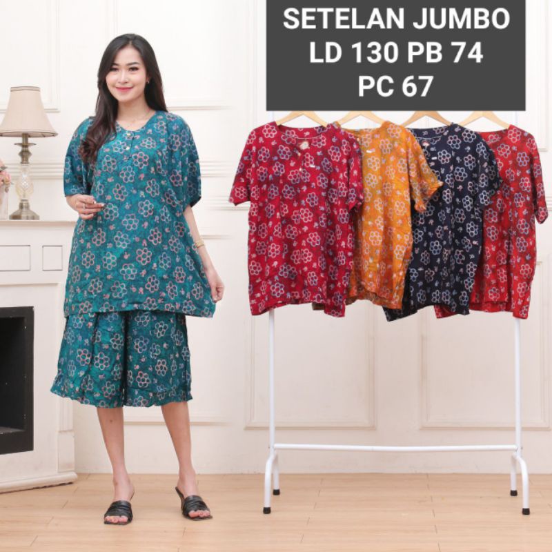 SET KULOT JUMBO LD 130CM / SET BATIK JUMBO / BATIK CAP / SETELAN BATIK CAP UKURAN JUMBO