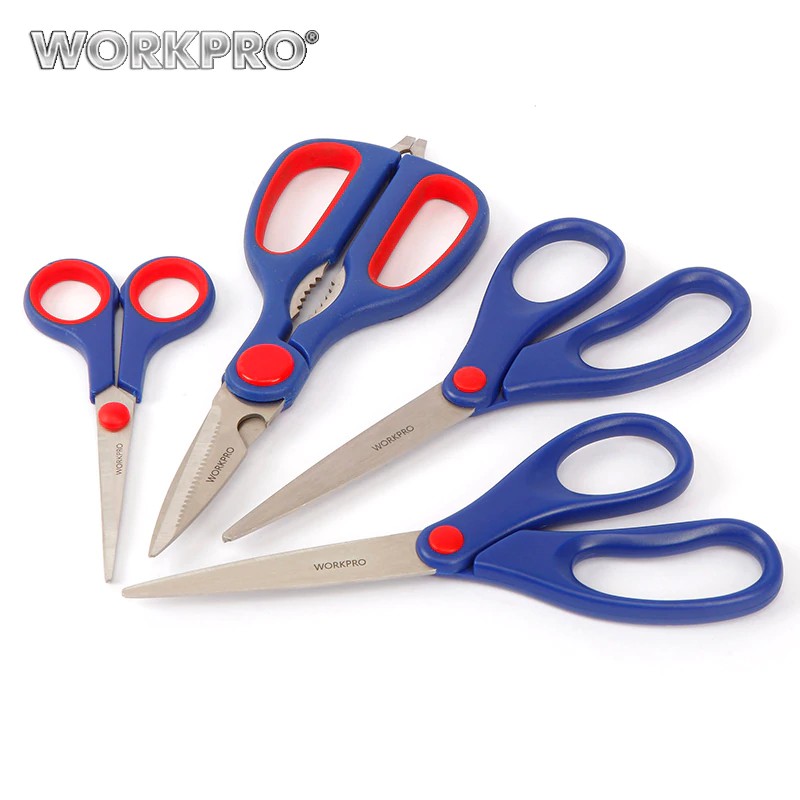 

GRATIS ONGKIR WORKPRO 4PC Stainless Steel Scissors Home Scissors Multipurpose Scissor