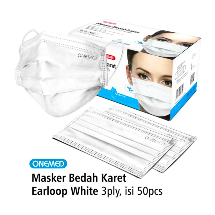 Masker Medis Super Soft Putih Onemed Box Isi 50pcs