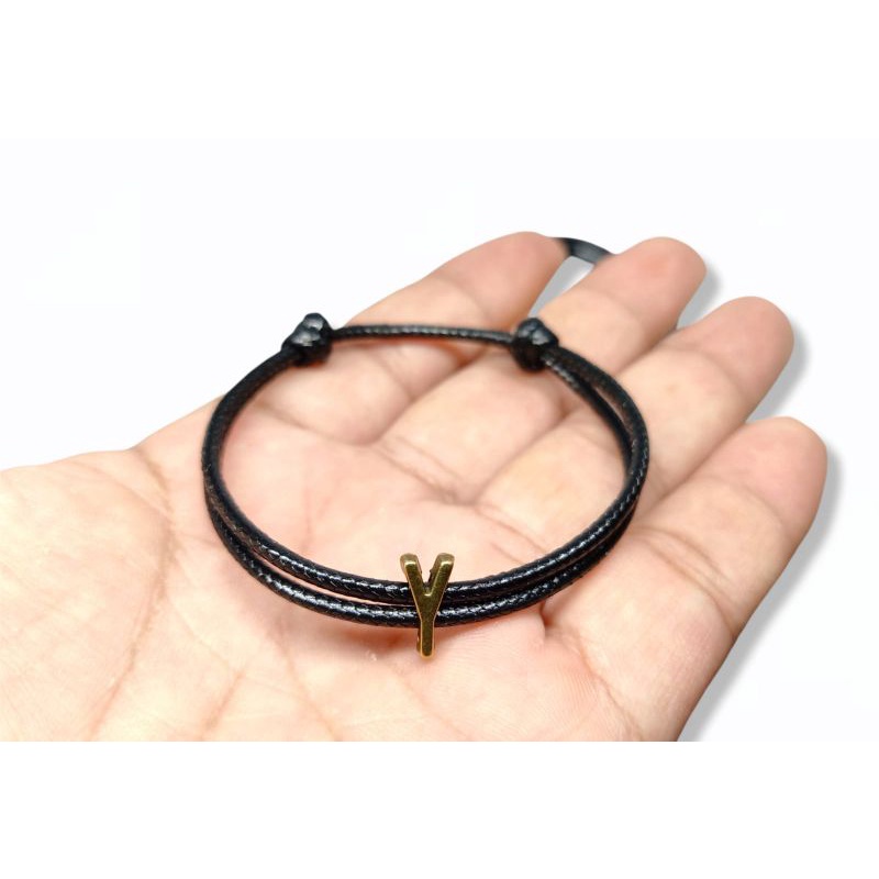 GELANG INISIAL / GELANG TALI / GELANG KULIT / GELANG HURUF / GELANG HURUF LOGAM / GELANG KEREN  / GE