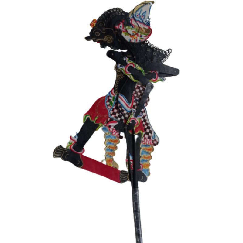 KERAJINAN WAYANG KULIT RADEN BRATASENA WARNA HITAM UKURAN PEDALANGAN