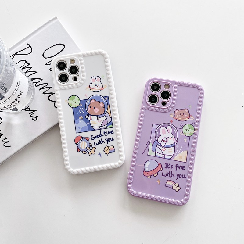 Love Frame Purple Space Bunny Soft Case HP OPPO A53 A33 A5 A9 A31 A16 A54 A55 A15 A15S A74 A93 A35 A3S A52 A92 A57 A39 F1S F9 Pro A7 A5S A12 A11K F11 K3 K5 Reno 5 4 F 6 Realme C1 X XT VIVO Y11 Y12 Y12i Y15 Y17 Y12S Y20 Y20S Y50 Y30 Y30i Y83 Y81 Y91C Y93