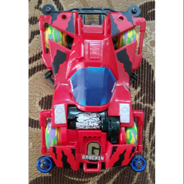 Auldey Brocken Gigant Dinamo Depan Super FM Chasis Mainan Anak Mini 4WD Merah