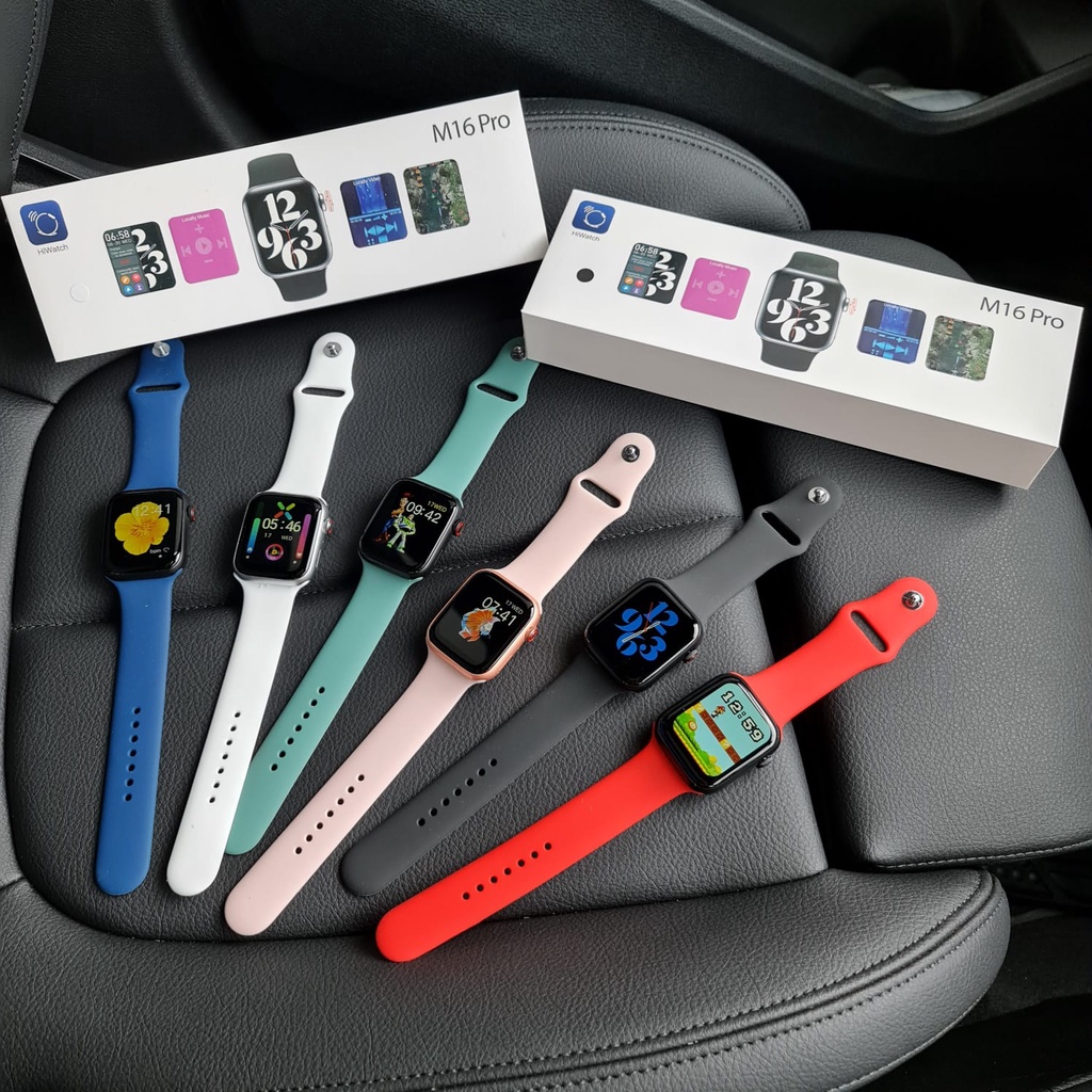 SMARTWATCH SERIES 6 M16 PRO HIWATCH / BLUETOOTH CALL / OLAHRAGA / BISA SCROLL MENU / NOTIFIKASI