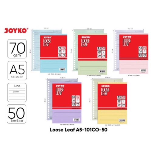 

Loose Leaf A5 50 Color