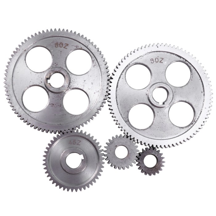 5pcs Set CJ0618 Feed Gear Metal Mesin Bench Lathe Bubut Mini ALDO SIEG