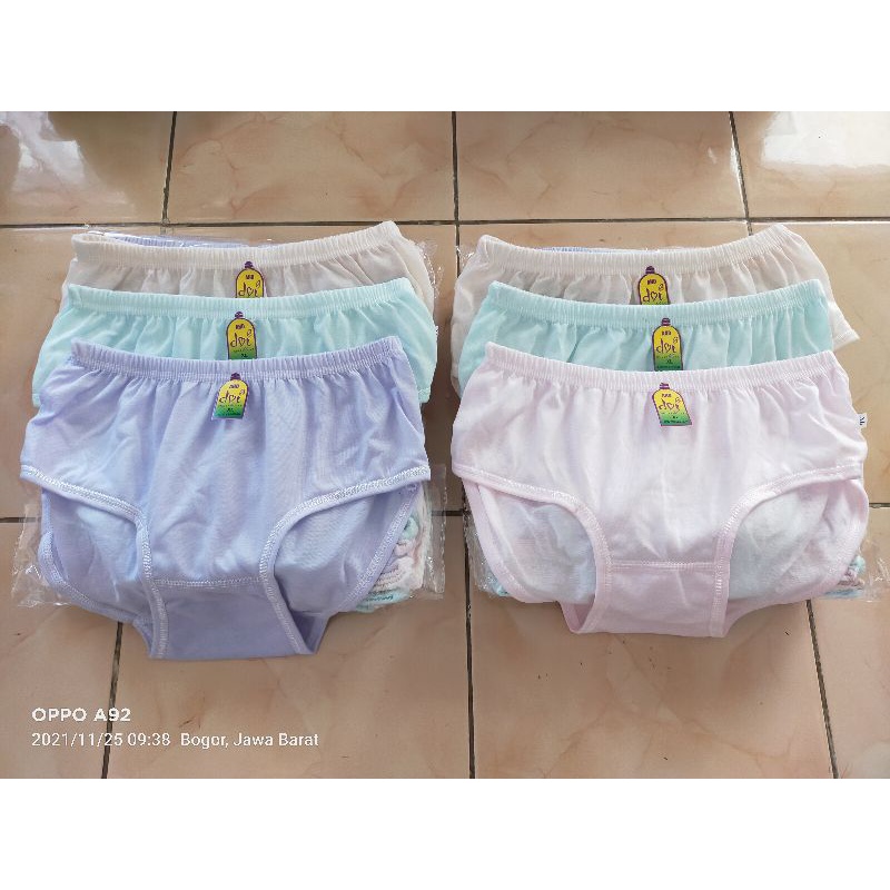 1 Lusin Celana Dalam Wanita Dewasa Polos / 12 Pcs CD Wanita Dewasa