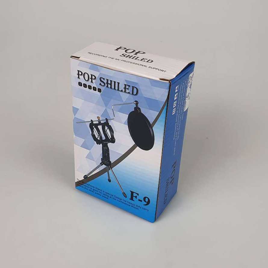 Zeepin Mini Tripod Stand Mikrofon Universal dengan Pop Filter - F-9