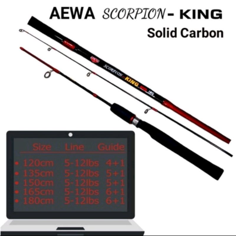 Joran Pancing Ul Carbon Solid Aewa Scorpion King