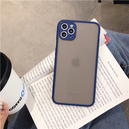 Case Pelindung Kamera Bumper Matte Translucent Shockproof Untuk Iphone 12 Mini 12 12pro 12promax 11 Pro Max Xr Xs Max X 8 7 6s Plus