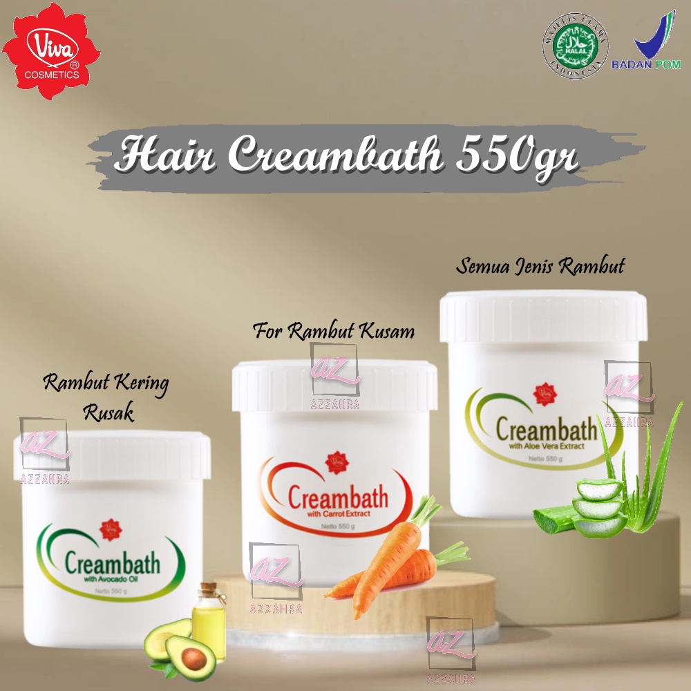 Viva Hair Creambath Carrot | Aloe Vera | Avocado Oil 550gr