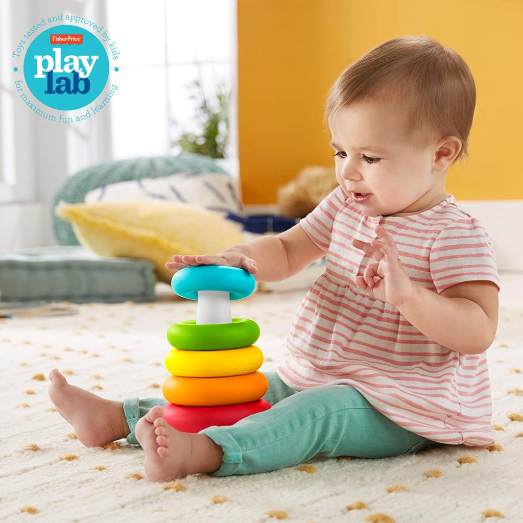 Fisher Price Rock-a-Stack (Eco Friendly) - Mainan Stacking Ring Donat Bayi