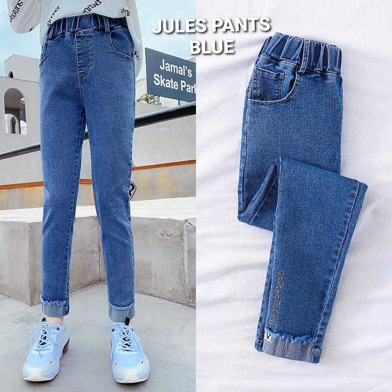 JULES PANTS / CELANA JEANS PANJANG ANAK PEREMPUAN IMPOR / CELANA PANJANG REMAJA  / CELANA JINS BLACK