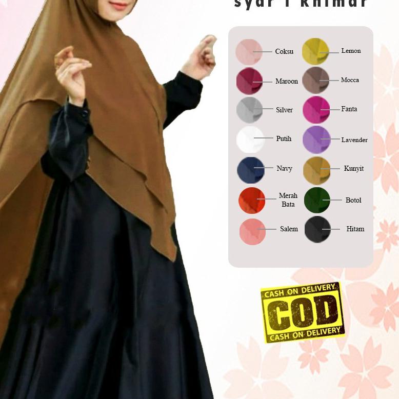 ✶ JILBAB HIJAB KHIMAR KHADIJAH SYARI PAD BUSA ☞
