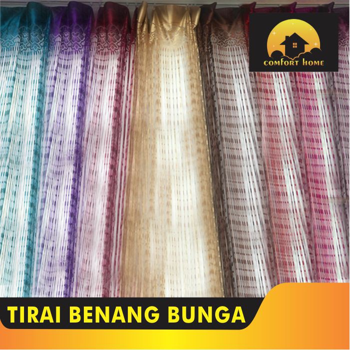 { BAYAR DI TEMPAT } Q8 - Tirai Benang Import - Tirai Benang Jendela - Tirai Benang Gorden