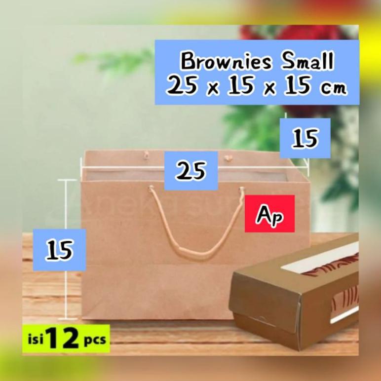 

Paper Bag / Kantong Kertas Brownies Small Uk 25 X 15 X 15 Cm [ 150 Gsm ]