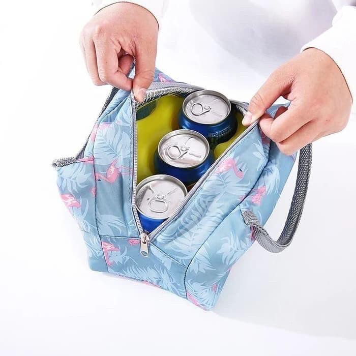 Tas Bekal Lunch Bag Cooler Motif KOREA Tempat Penyimpanan Bekal Murah Import - MKM