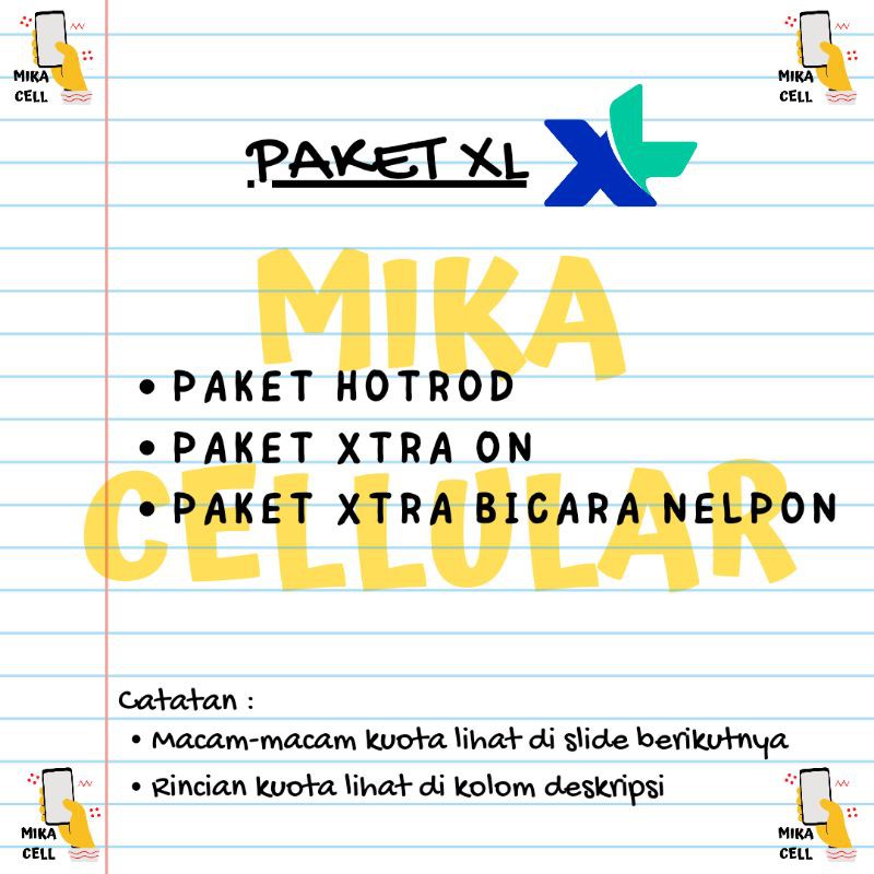 PAKET XL HOTROD, XTRA ON, XTRA BICARA NELPON