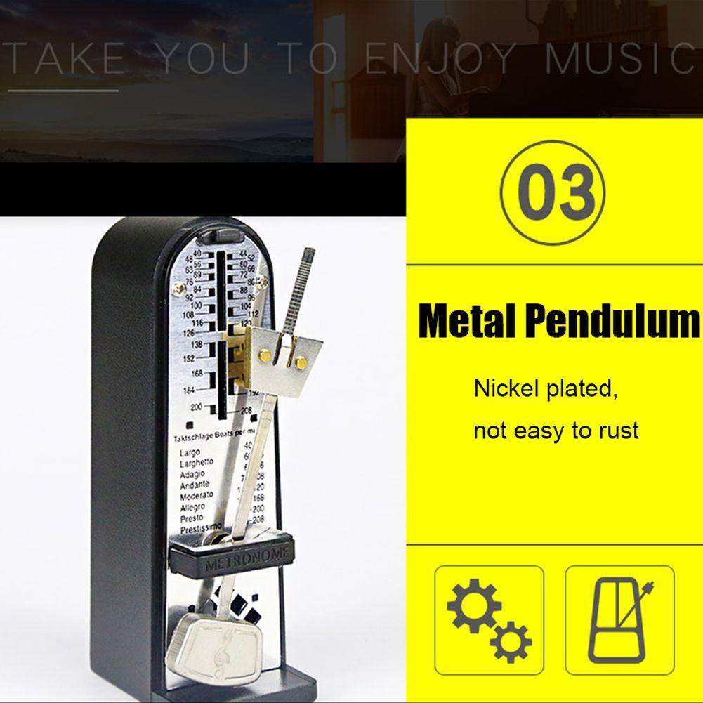 Chookyy Mekanik Metronome Metal Portable Mechanism Mini Tick-tock Untuk Gitar Piano Violin Ukulele