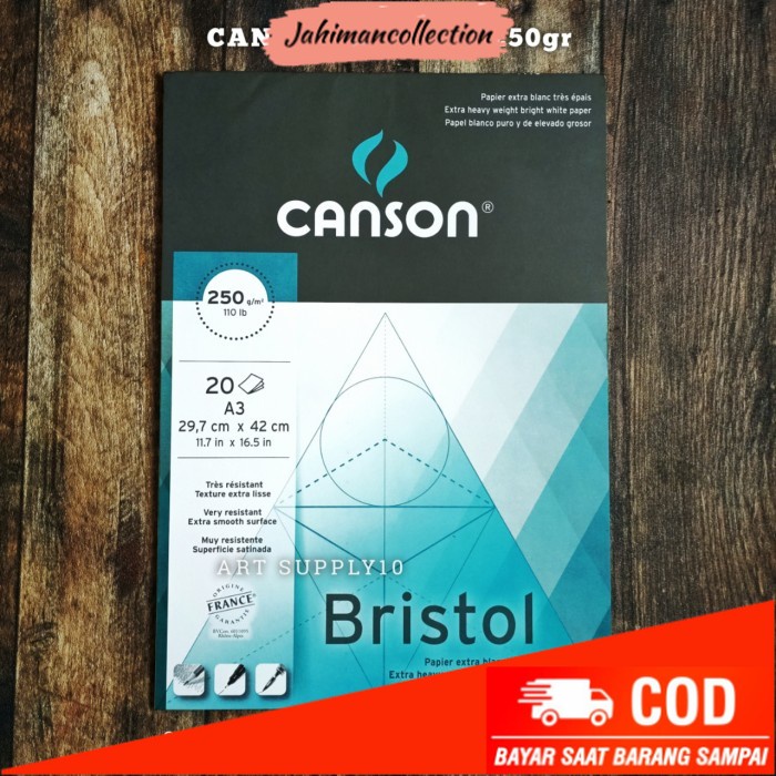 

✨ BISA COD ✨ Canson Bristol Paper Pad A3 250g - 20 Lembar