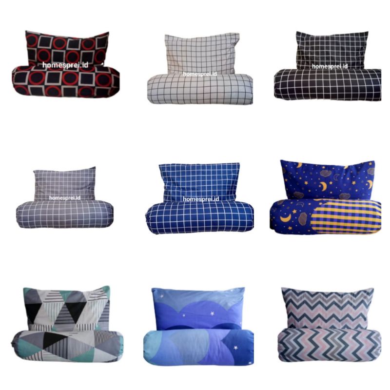 Sarung bantal sarung guling set size 45x60/33x90