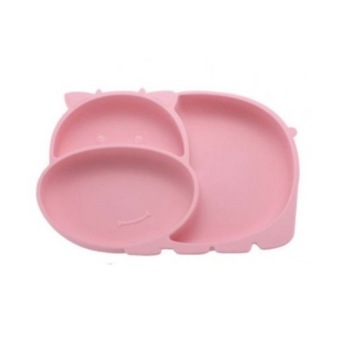 Piring Makan Balita Divided Plate with Suction Cup Silicone BPA Free