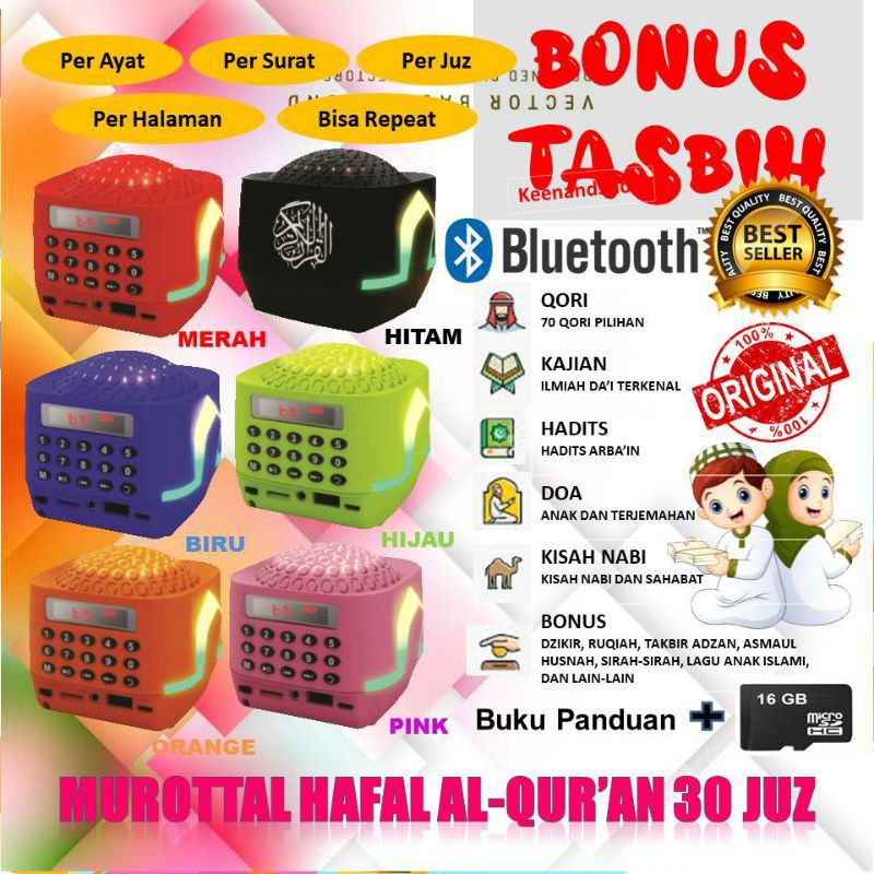 [KOMPLIT] Speaker Al-Qur'an 30 Juz V-600 dan ZB-700 Bluetooth, MEMORI 16 GB / UAS