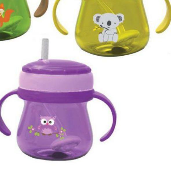 ☝ BABY SAFE Cup Weighted Straw JP019 (Botol Minum Air / Susu Anak Bayi dengan Sedotan Pemberat) mura
