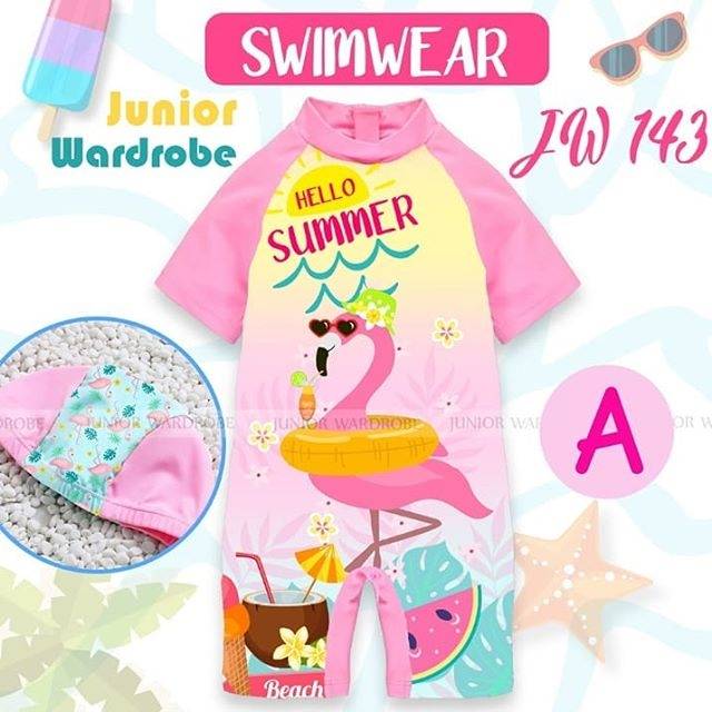 BAJU RENANG ANAK + TOPI RENANG JW 143 A FLAMINGGO