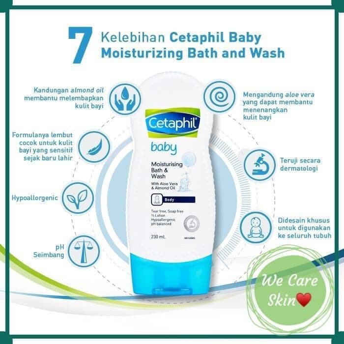 ❤ BELIA ❤ Cetaphil Baby Moisturising Bath &amp; Wash with Aloe Vera &amp; Almond Oil Sabun mandi body 230ml