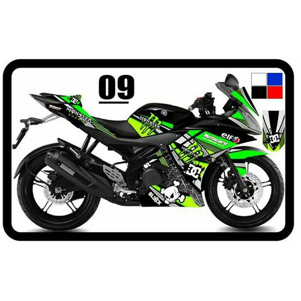 Striping Stiker Motor Yamaha R15 Monster Energy Diskon