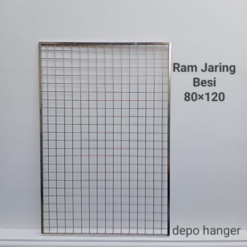 Ram jaring besi crome tebal ukuran 80 × 120