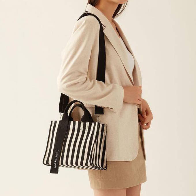 Kualitas Terbaik TAS MARHEN J RICO MINI STRIPES - NIGHT BLACK ORI 100% MURAH