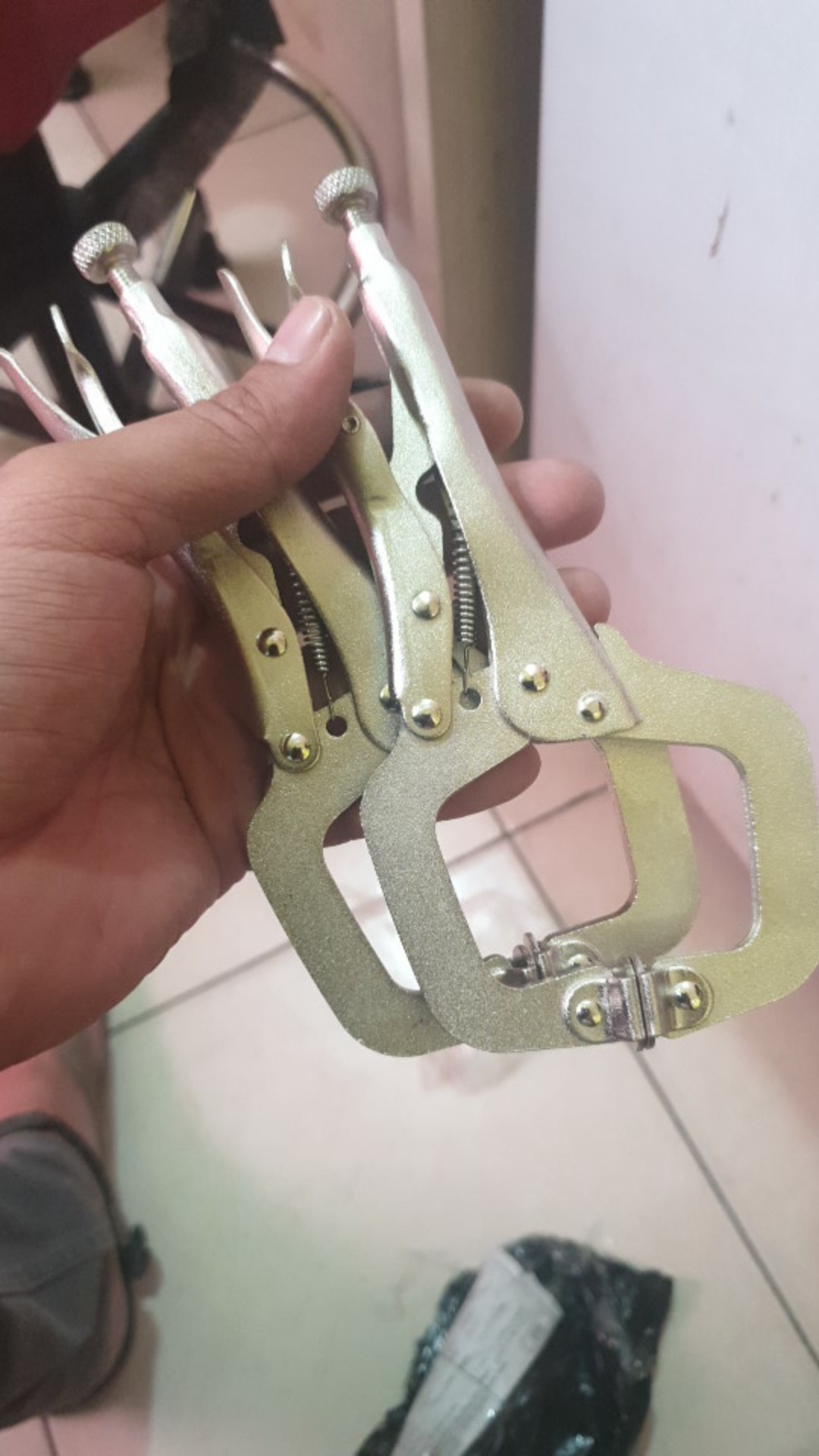 Tang Buaya Jepit Catok Kunci Mini Lock Plier C Clamp Swivel Lock