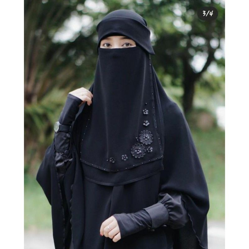 cadar poni berlin sifon silky niqab poni ori by El_gallery niqab