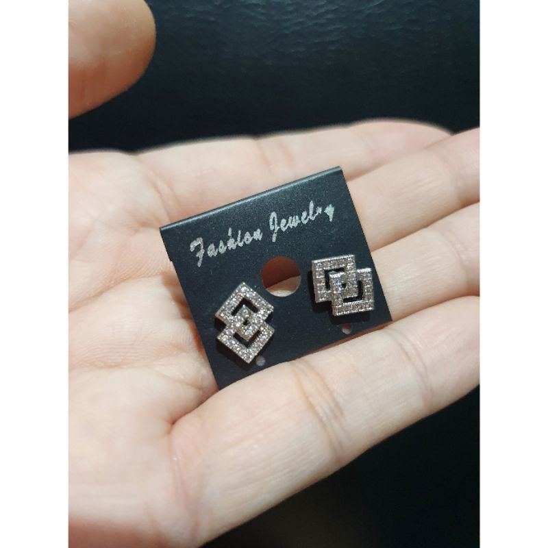 Anting Silver925 Full mata anting silver925 Perak Anti Karat anti alergi anting premium berlian kilap 07