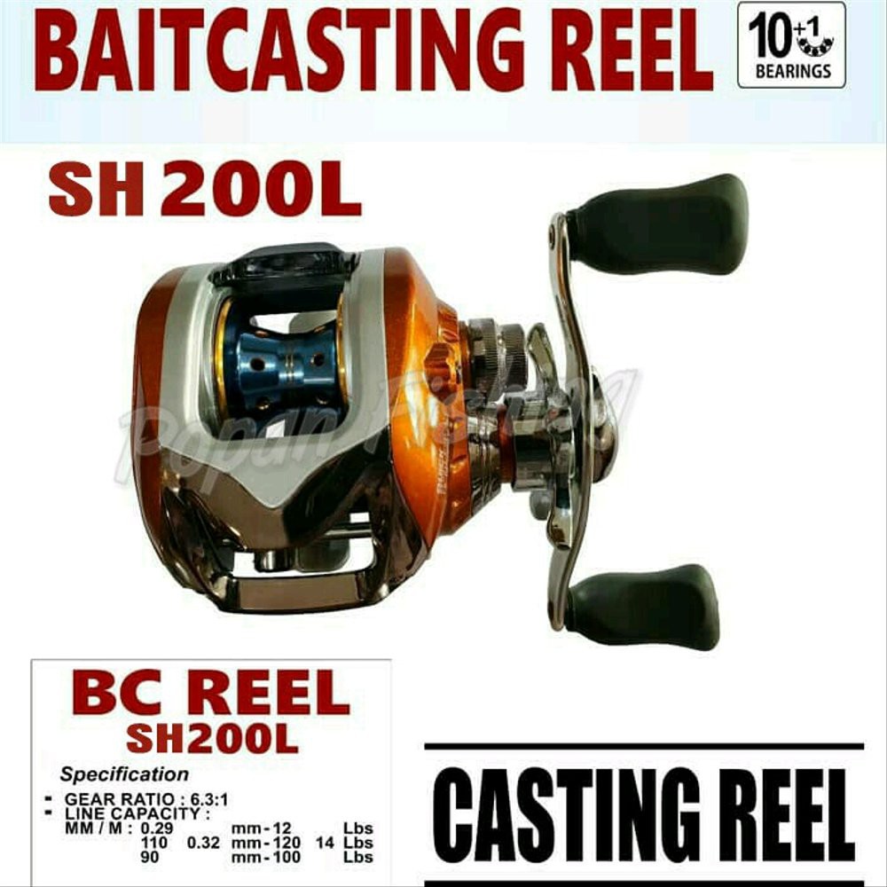 Reel BC Baitcasting SH200L Berkualitas