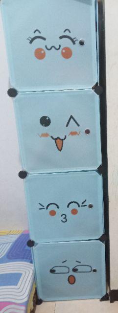 Lemari Plastik Diy, Lemari Portable, Lemari Karakter 1x4