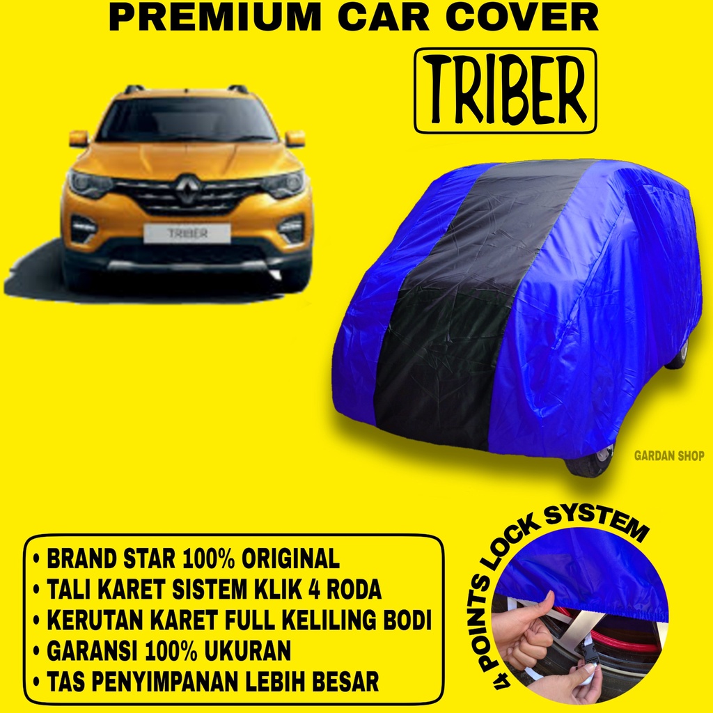 Body Cover TRIBER BIRU HITAM Penutup Bodi Mobil Triber Waterproof PREMIUM