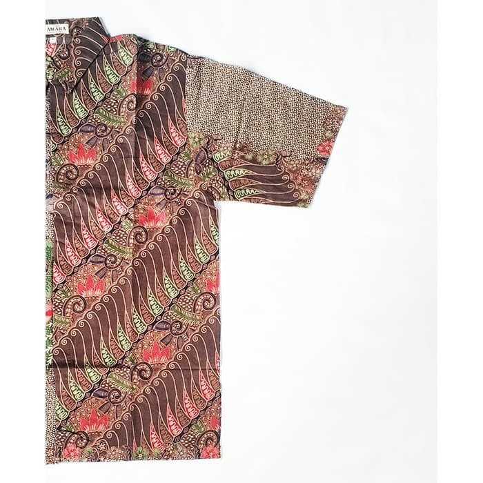 Kemeja Batik Pria Lengan Pendek Murah Eksklusif Kombinasi Keren LPDK5 - XL