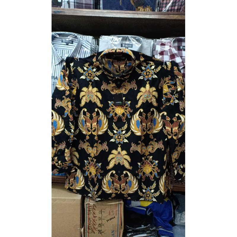Kemeja Alisan batik lengan Panjang  JUMBO 16.5 - 18.5