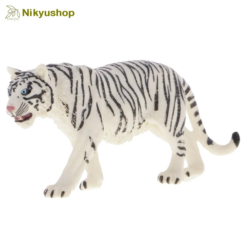 [Nikyushop] Mainan Edukasi Pajangan Miniatur Hewan Animal Figurine Harimau Putih Macan White Tiger