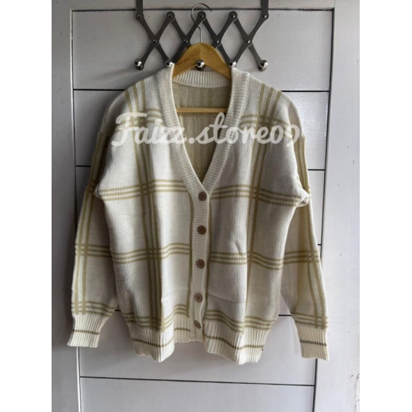 CARDIGAN RAJUT MINGYU JAEHYUN SEVENTEEN MOTIF KOTAK Rajut PREMIUM WANITA  STORE09 MURAH-3