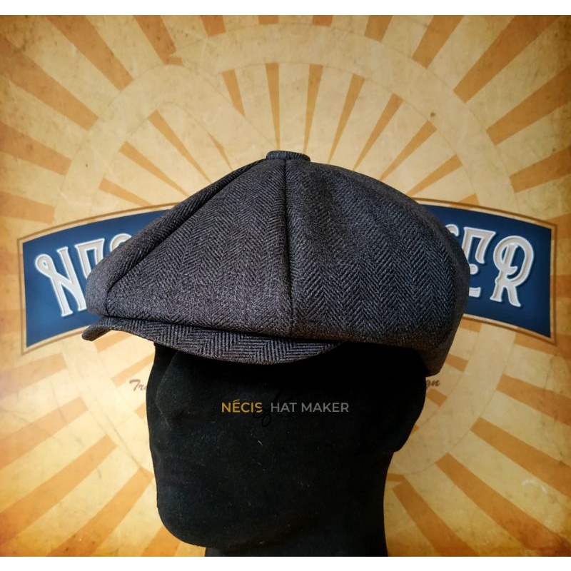 TOPI Classic Newsboy Cap Wool Premium 045